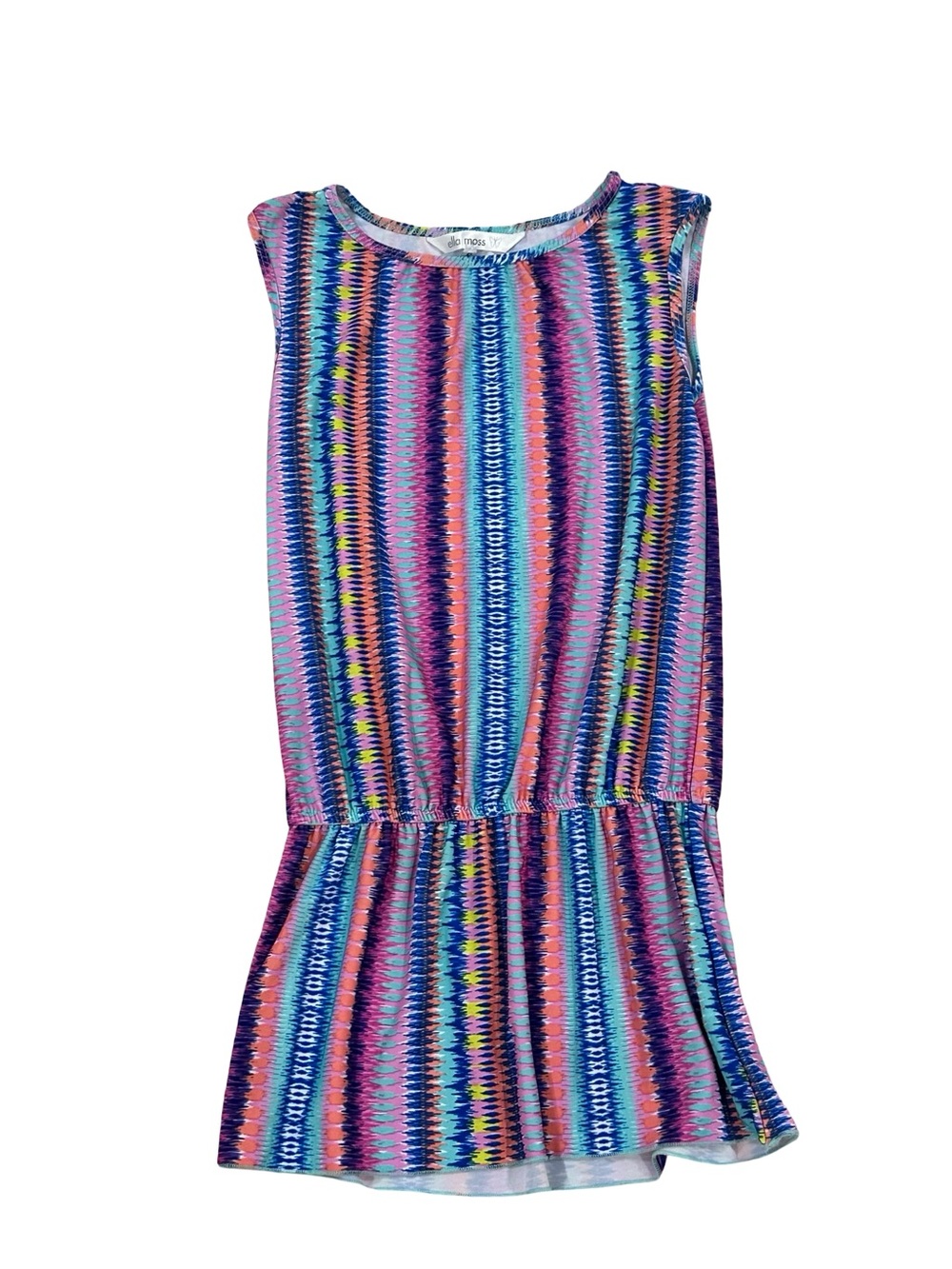 EUC Ella Moss Girls Colorful Stripe Sleeveless Coverup Dress - Multicolor